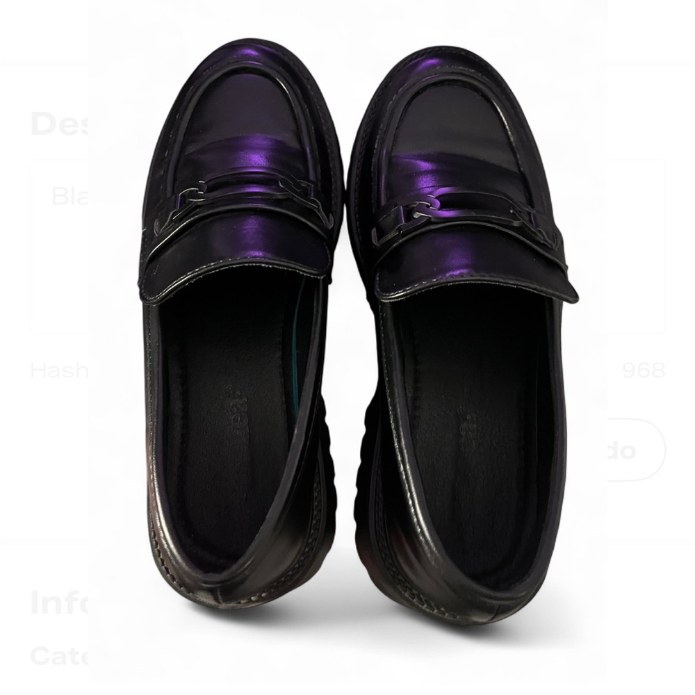 Black chunky Women's Loafers